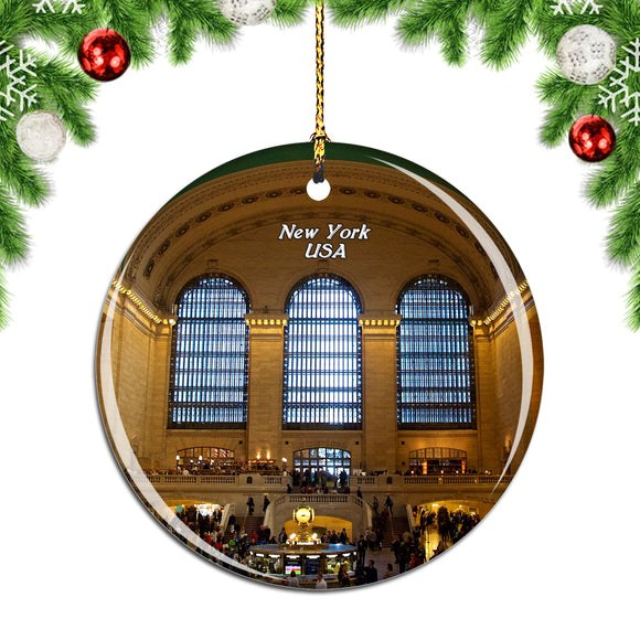 USA America Grand Central Terminal New York Christmas Ornament