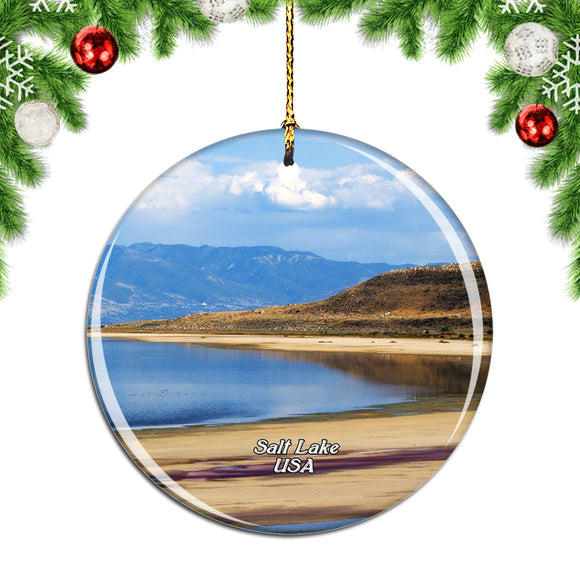 USA America Great Salt Lake Christmas Ornament