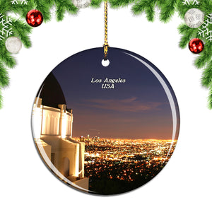 USA America Griffith Observatory Los Angeles Christmas Ornament