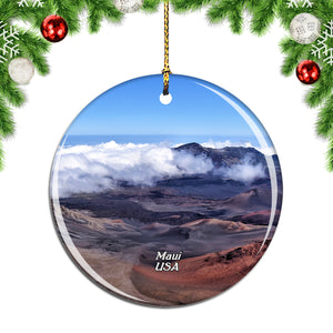 USA America Haleakala National Park Maui Hawaii Christmas Ornament