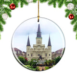 USA America Jackson Square New Orleans Christmas Ornament