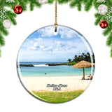 USA America Manini'owali Beach Kailua-Kona Christmas Ornament