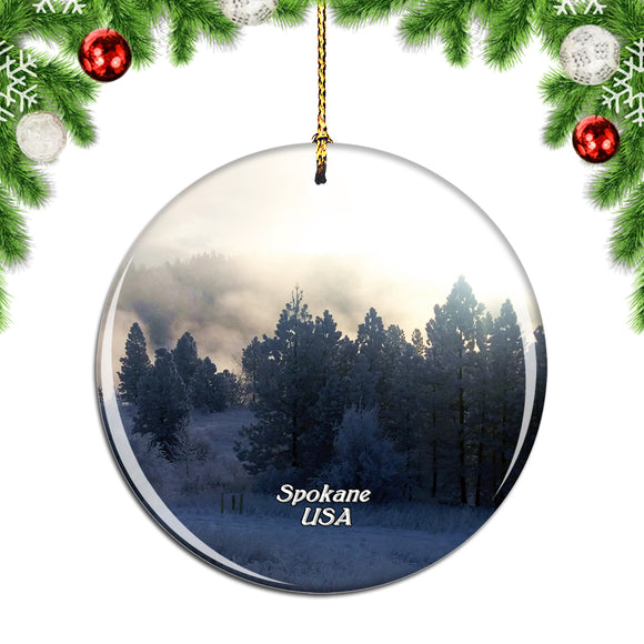 USA America Manito Park Spokane Christmas Ornament