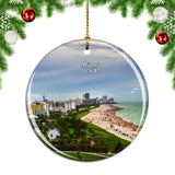 USA America Miami Beach Christmas Ornament