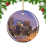 USA America Minneapolis Christmas Ornament