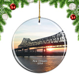 USA America Mississippi River New Orleans Christmas Ornament