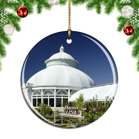 USA America New York Botanical Garden Bronx Christmas Ornament