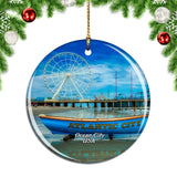 USA America Ocean City Boardwalk Christmas Ornament