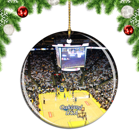 USA America Oracle Arena Oakland Christmas Ornament