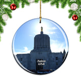 USA America Oregon State Capitol Salem Christmas Ornament