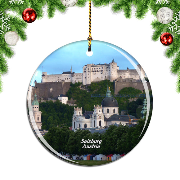 Austria Fortress Hohensalzburg Salzburg Christmas Ornament