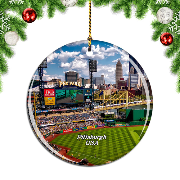 USA America PNC park Pittsburgh Christmas Ornament