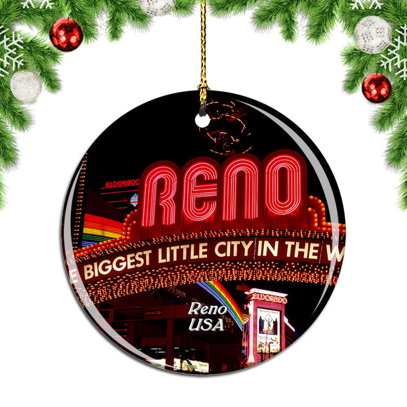 USA America Reno Christmas Ornament