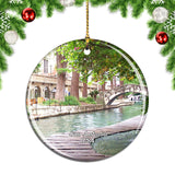 USA America River Walk San Antonio Christmas Ornament