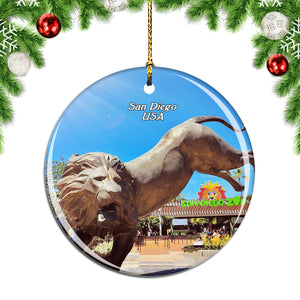 USA America San Diego Zoo Christmas Ornament