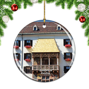 Austria Golden Roof Museum Old Town of Innsbruck Christmas Ornament