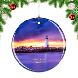 USA America Santa Cruz Christmas Ornament