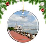 USA America Savannah Historic District Savannah Christmas Ornament