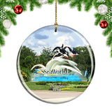 USA America SeaWorld Orlando Christmas Ornament