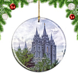 USA America Temple Square Salt Lake Christmas Ornament