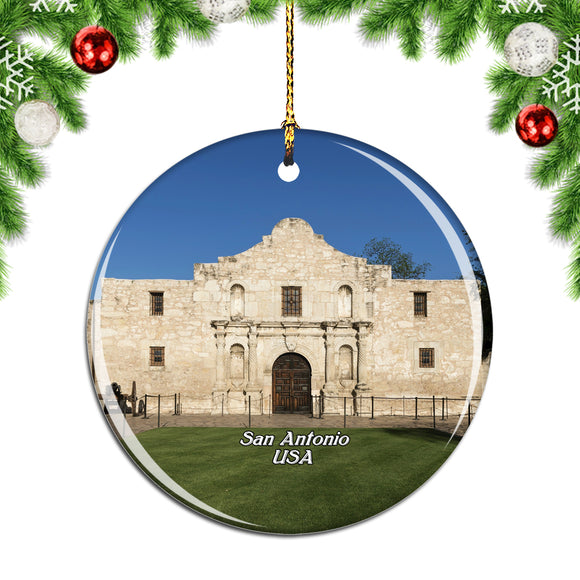 USA America The Alamo San Antonio Christmas Ornament