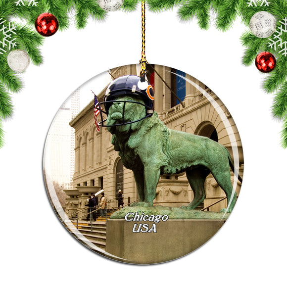 USA America The Art Institute of Chicago Christmas Ornament