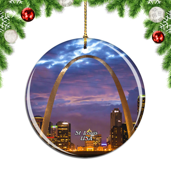 USA America The Gateway Arch St. Louis Christmas Ornament