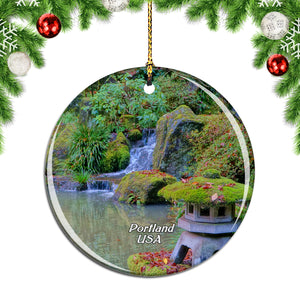 USA America The Grotto Portland Christmas Ornament