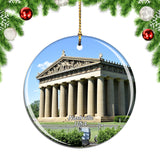 USA America The Parthenon Nashville Christmas Ornament