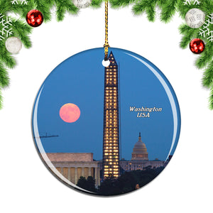 USA America Washington Monument National Mall Washington Christmas Ornament