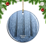 USA America Water Wall Houston Christmas Ornament