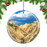 USA America Yellowstone Lake Christmas Ornament