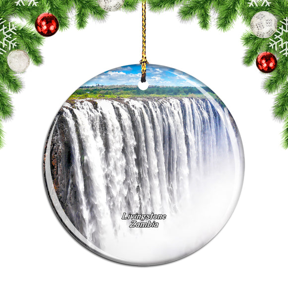 Victoria Falls Livingstone Zambia Christmas Ornament