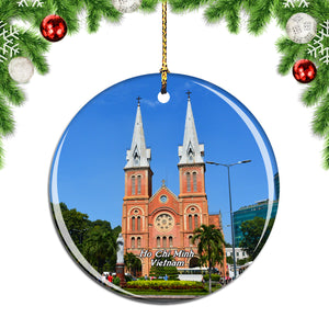 Vietnam Cathedral Ho Chi Minh Christmas Ornament