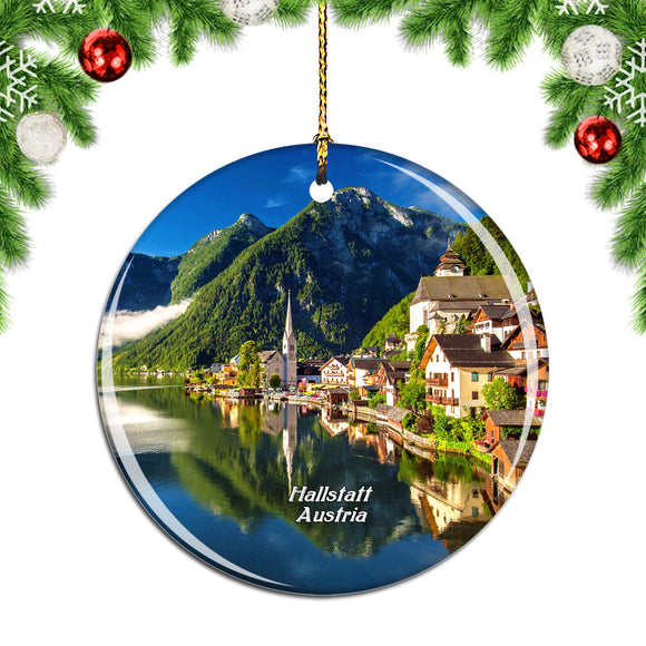 Austria Lake Hallstatt Christmas Ornament