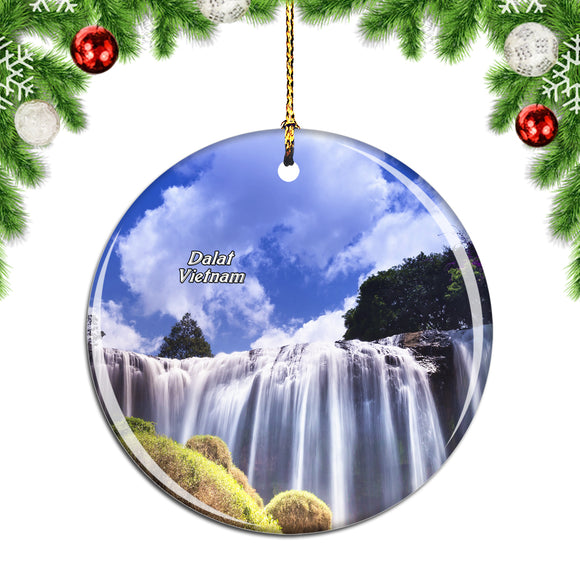 Vietnam Elephant Falls Dalat Christmas Ornament