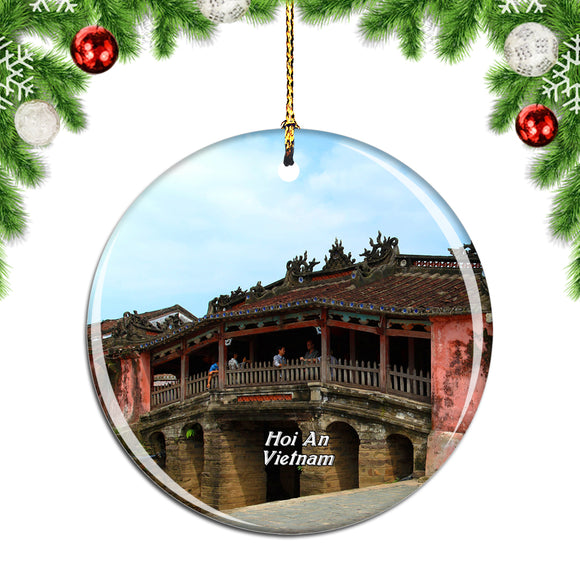 Vietnam Japanese Covered Bridge Hoi An Christmas Ornament