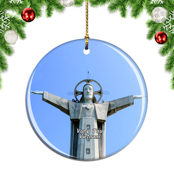 Vietnam Jesus Christ's Statue Vung Tau Christmas Ornament