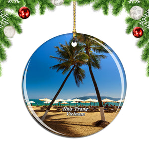 Vietnam Nha Trang Beach Christmas Ornament