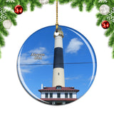 America USA Absecon Lighthouse Christmas Ornament