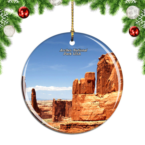 America USA Arches National Park Christmas Ornament