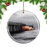 America USA Beach Aptos Christmas Ornament