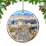 America USA Boise Christmas Ornament