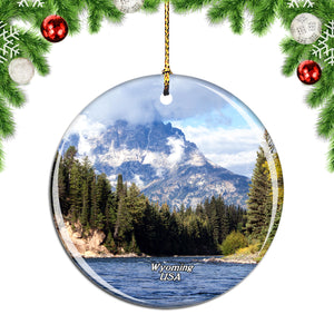 America USA Grand Teton National Park Wyoming Christmas Ornament