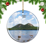 America USA Jordan Pond Maine Christmas Ornament