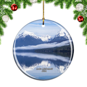 America USA Lake McDonald Christmas Ornament