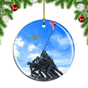 America USA Marine Arlington Christmas Ornament