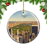 America USA Nyc New York Center Park Christmas Ornament