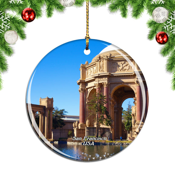 America USA Palace Of Fine Arts San Francisco Christmas Ornament