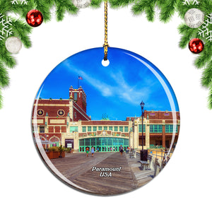 America USA Paramount Theatre Asbury Park Christmas Ornament